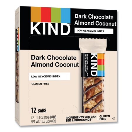 Kind Fruit/Nut Bars, Dark Chocolate Alm, PK12 19987
